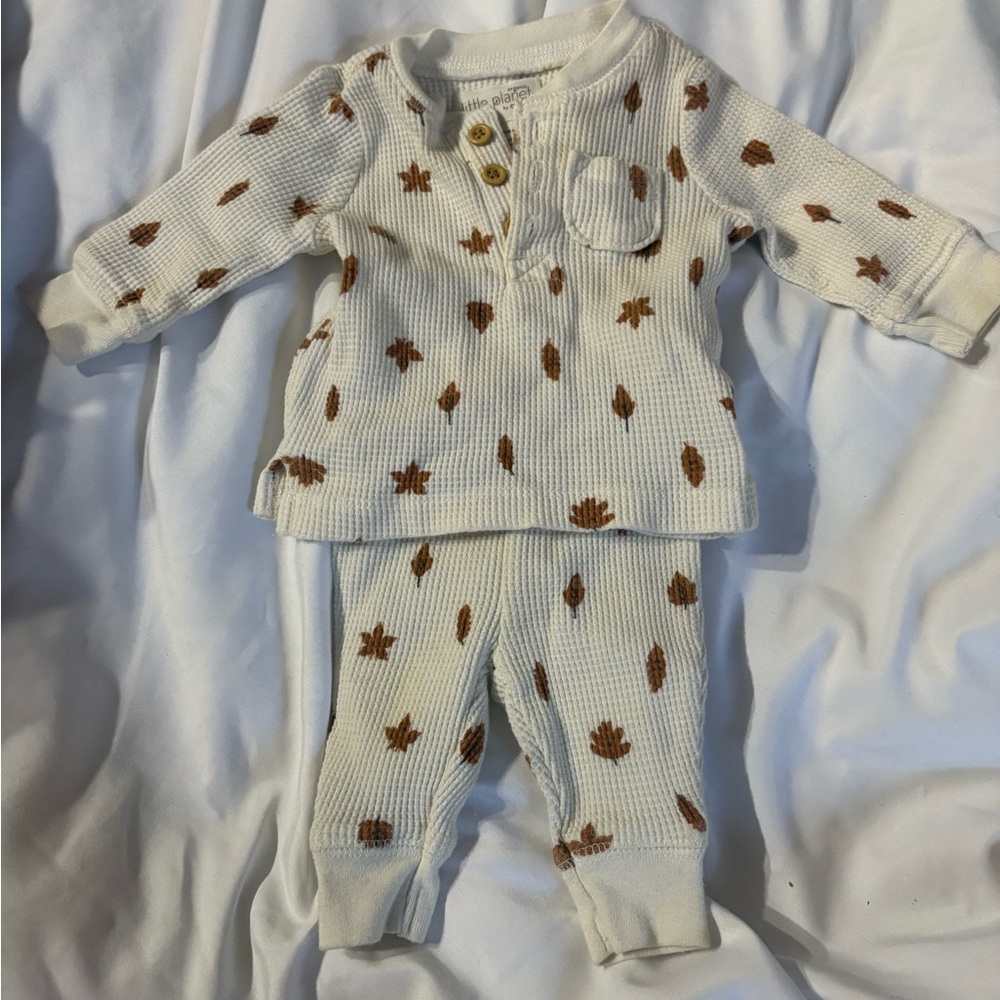 Little Planet Cream and Brown Baby Outfit